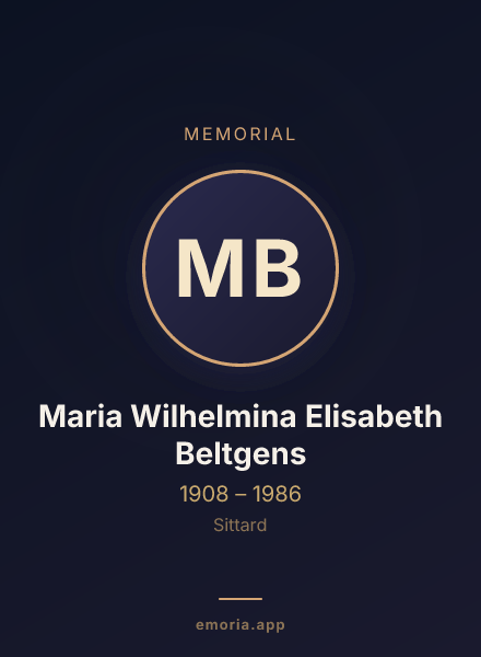 Memorial portrait of Maria Wilhelmina Elisabeth Beltgens