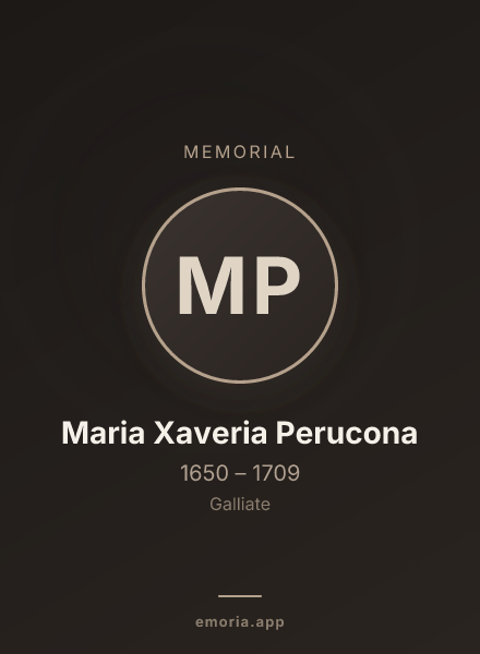 Memorial portrait of Maria Xaveria Perucona