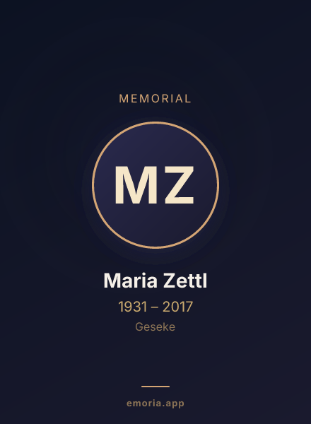 Memorial portrait of Maria Zettl
