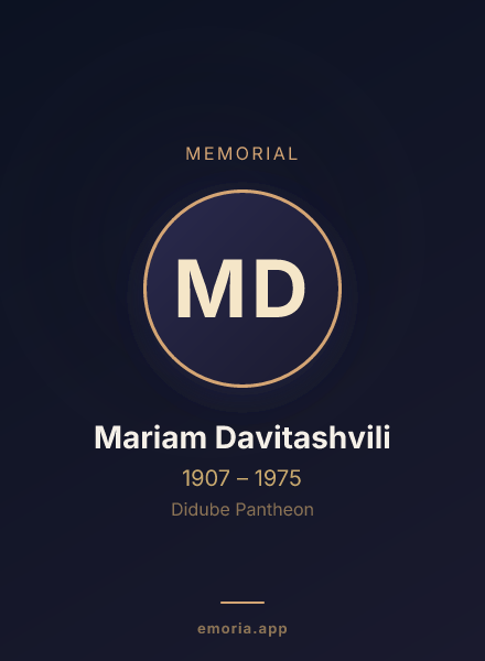 Memorial portrait of Mariam Davitashvili