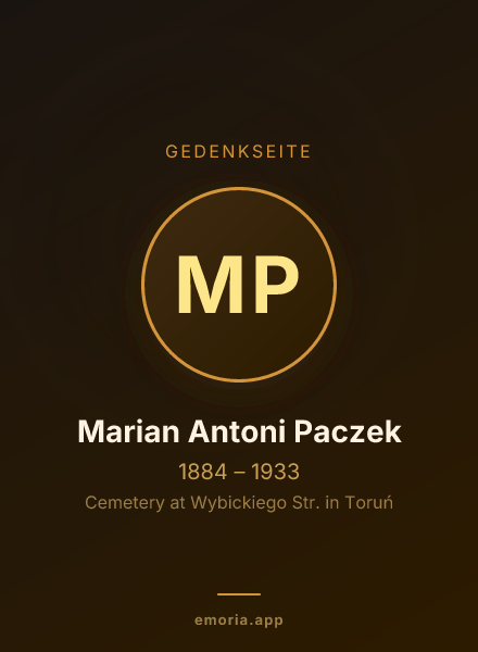 Gedenkportrait von Marian Antoni Paczek