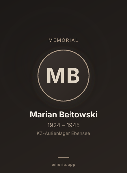 Memorial portrait of Marian Bełtowski