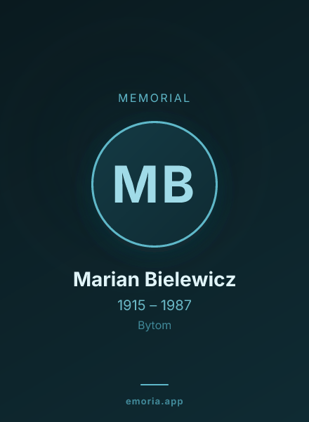 Memorial portrait of Marian Bielewicz