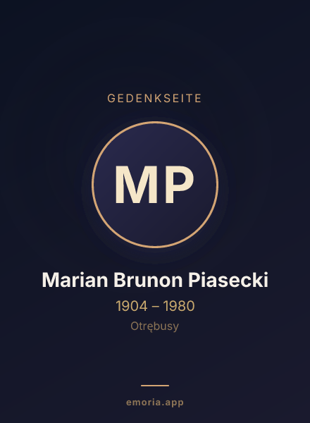 Gedenkportrait von Marian Brunon Piasecki