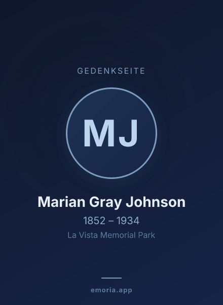Gedenkportrait von Marian Gray Johnson