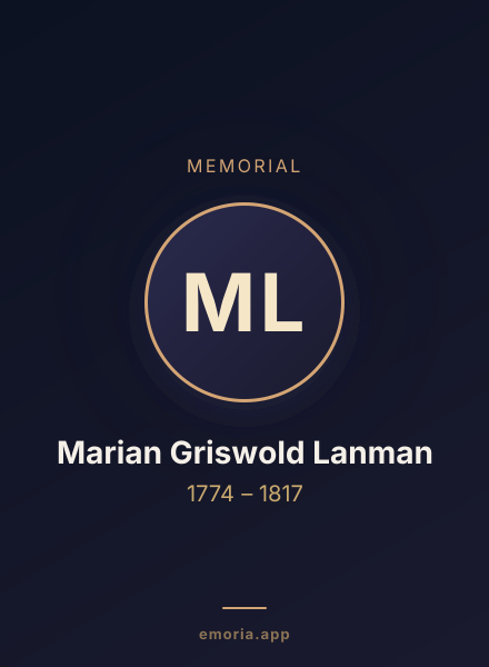 Memorial portrait of Marian Griswold Lanman