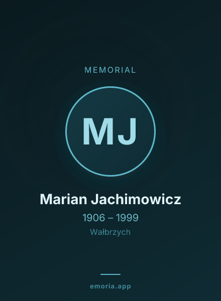 Memorial portrait of Marian Jachimowicz