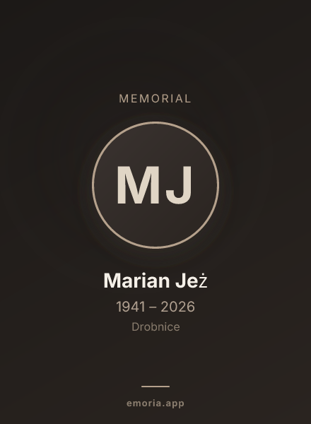 Memorial portrait of Marian Jeż