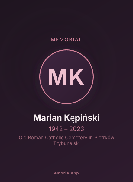 Memorial portrait of Marian Kępiński