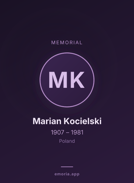 Memorial portrait of Marian Kocielski