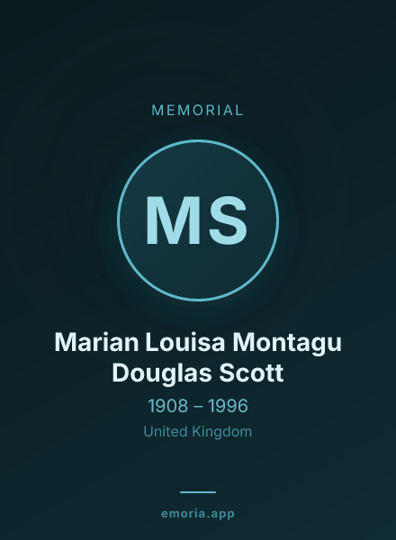 Memorial portrait of Marian Louisa Montagu Douglas Scott