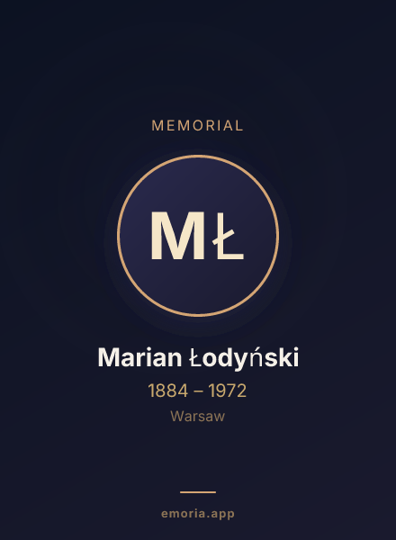 Memorial portrait of Marian Łodyński