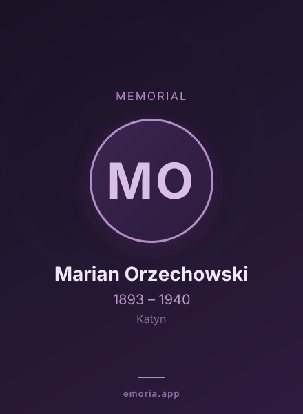 Memorial portrait of Marian Orzechowski