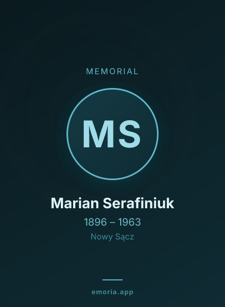 Memorial portrait of Marian Serafiniuk