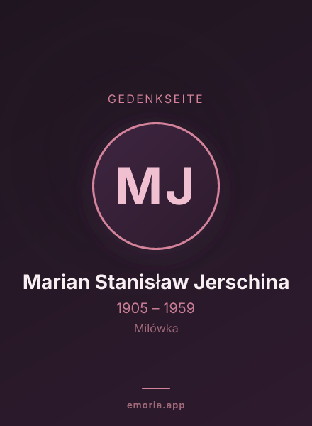 Gedenkportrait von Marian Stanisław Jerschina