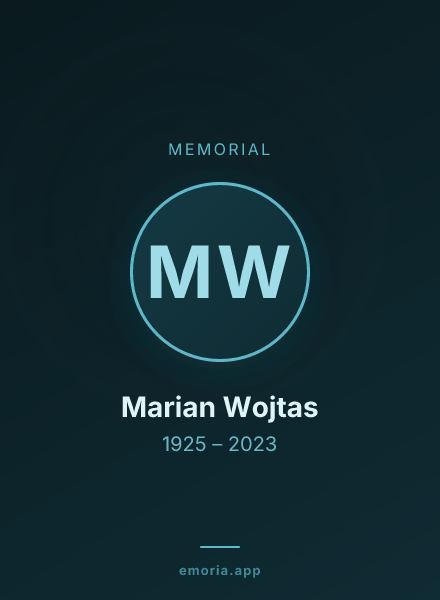 Memorial portrait of Marian Wojtas