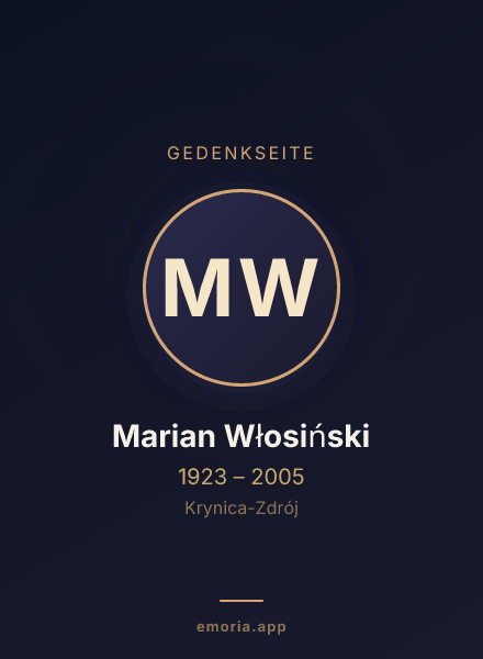 Gedenkportrait von Marian Włosiński