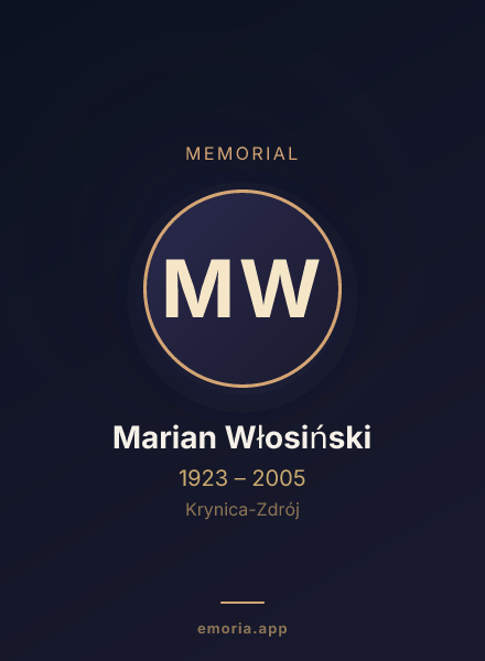 Memorial portrait of Marian Włosiński