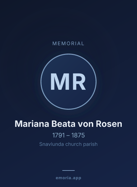 Memorial portrait of Mariana Beata von Rosen