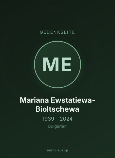 Gedenkportrait von Mariana Ewstatiewa-Bioltschewa