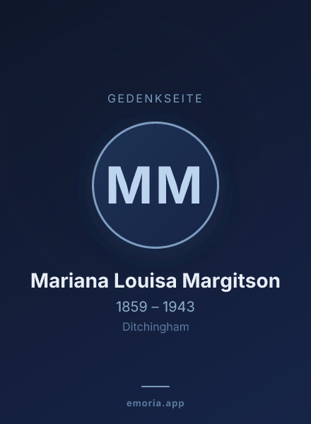 Gedenkportrait von Mariana Louisa Margitson