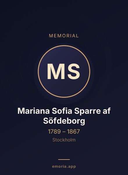 Memorial portrait of Mariana Sofia Sparre af Söfdeborg
