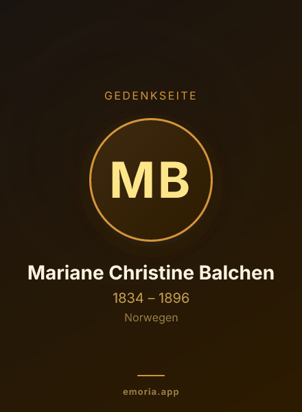 Gedenkportrait von Mariane Christine Balchen