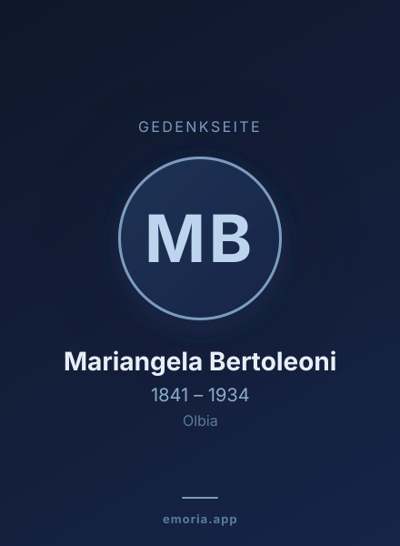 Gedenkportrait von Mariangela Bertoleoni