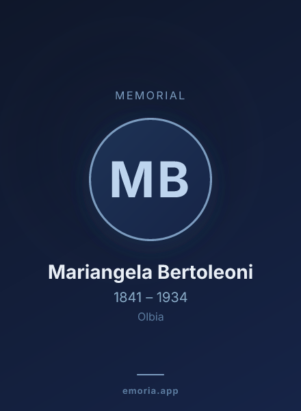 Memorial portrait of Mariangela Bertoleoni
