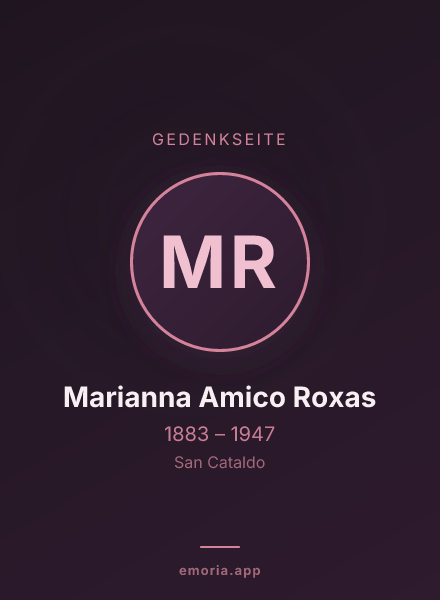 Gedenkportrait von Marianna Amico Roxas