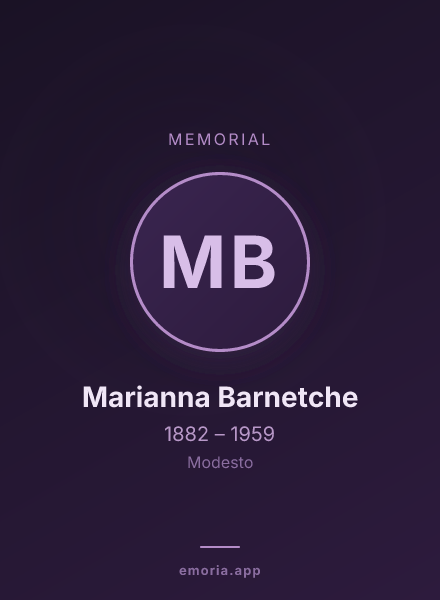 Memorial portrait of Marianna Barnetche