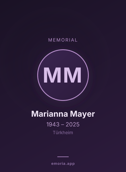 Memorial portrait of Marianna Mayer