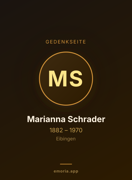 Gedenkportrait von Marianna Schrader