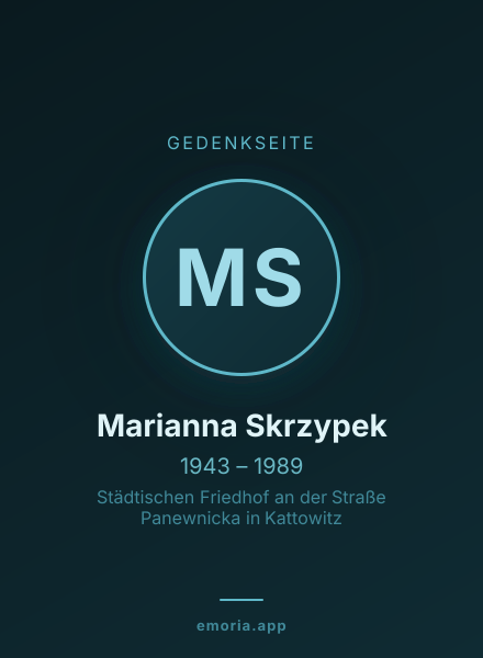 Gedenkportrait von Marianna Skrzypek