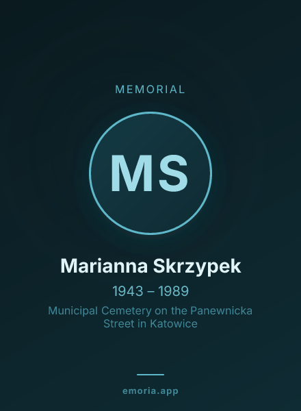 Memorial portrait of Marianna Skrzypek