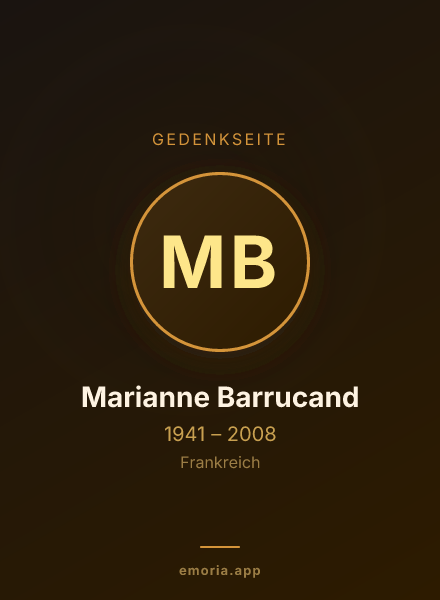 Gedenkportrait von Marianne Barrucand
