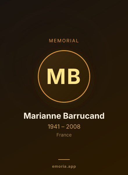 Memorial portrait of Marianne Barrucand