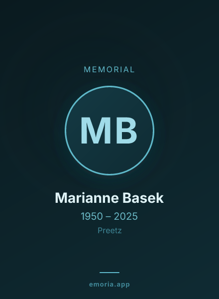 Memorial portrait of Marianne Basek