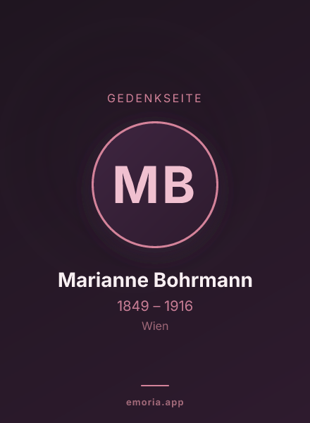 Gedenkportrait von Marianne Bohrmann