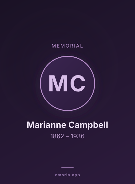 Memorial portrait of Marianne Campbell