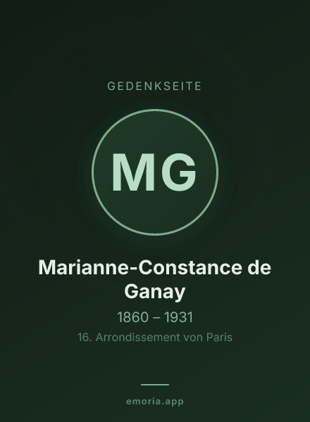 Gedenkportrait von Marianne-Constance de Ganay