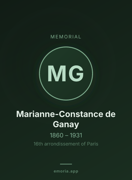 Memorial portrait of Marianne-Constance de Ganay