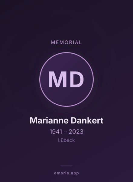 Memorial portrait of Marianne Dankert
