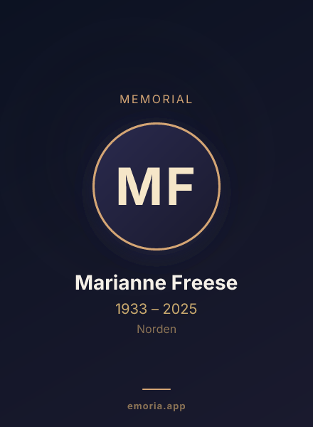 Memorial portrait of Marianne Freese