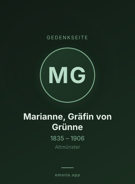 Gedenkportrait von Marianne, Gräfin von Grünne