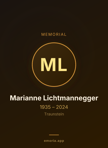 Memorial portrait of Marianne Lichtmannegger