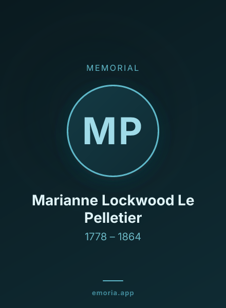 Memorial portrait of Marianne Lockwood Le Pelletier