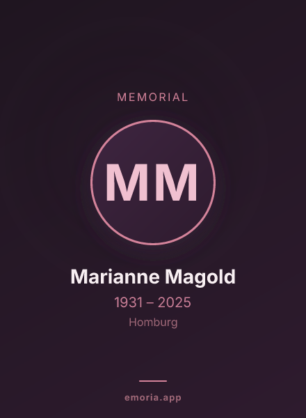 Memorial portrait of Marianne Magold