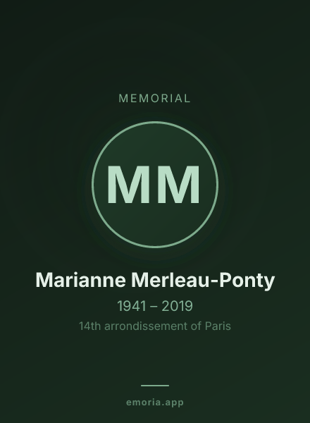 Memorial portrait of Marianne Merleau-Ponty