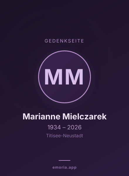 Gedenkportrait von Marianne Mielczarek